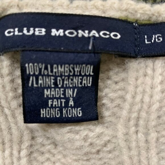 CLUB MONACO VINTAGE CABLE KNIT SOFT WOOL SWEATERS SIZE L - Picture 8 of 8
